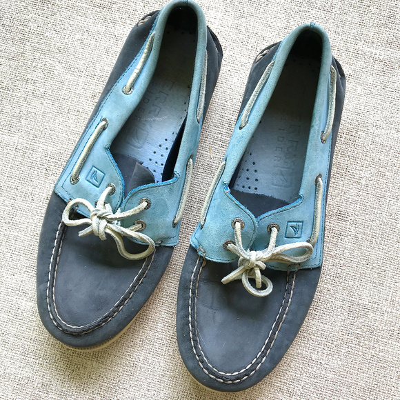 Sperry Other - Men's Blue & Gray Sperry  A/O 2-Eye Top-Sider 10M